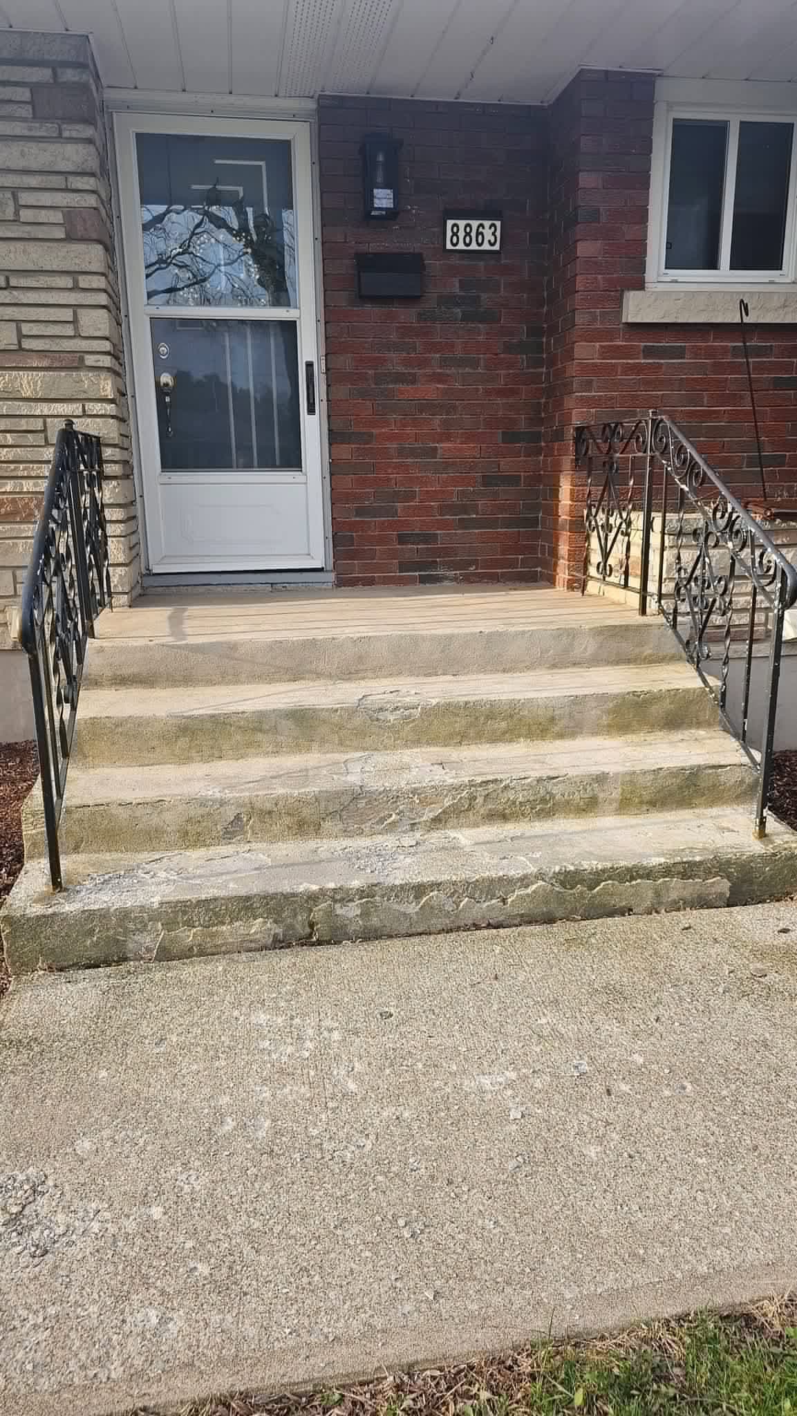 Front Steps before — bare concrete